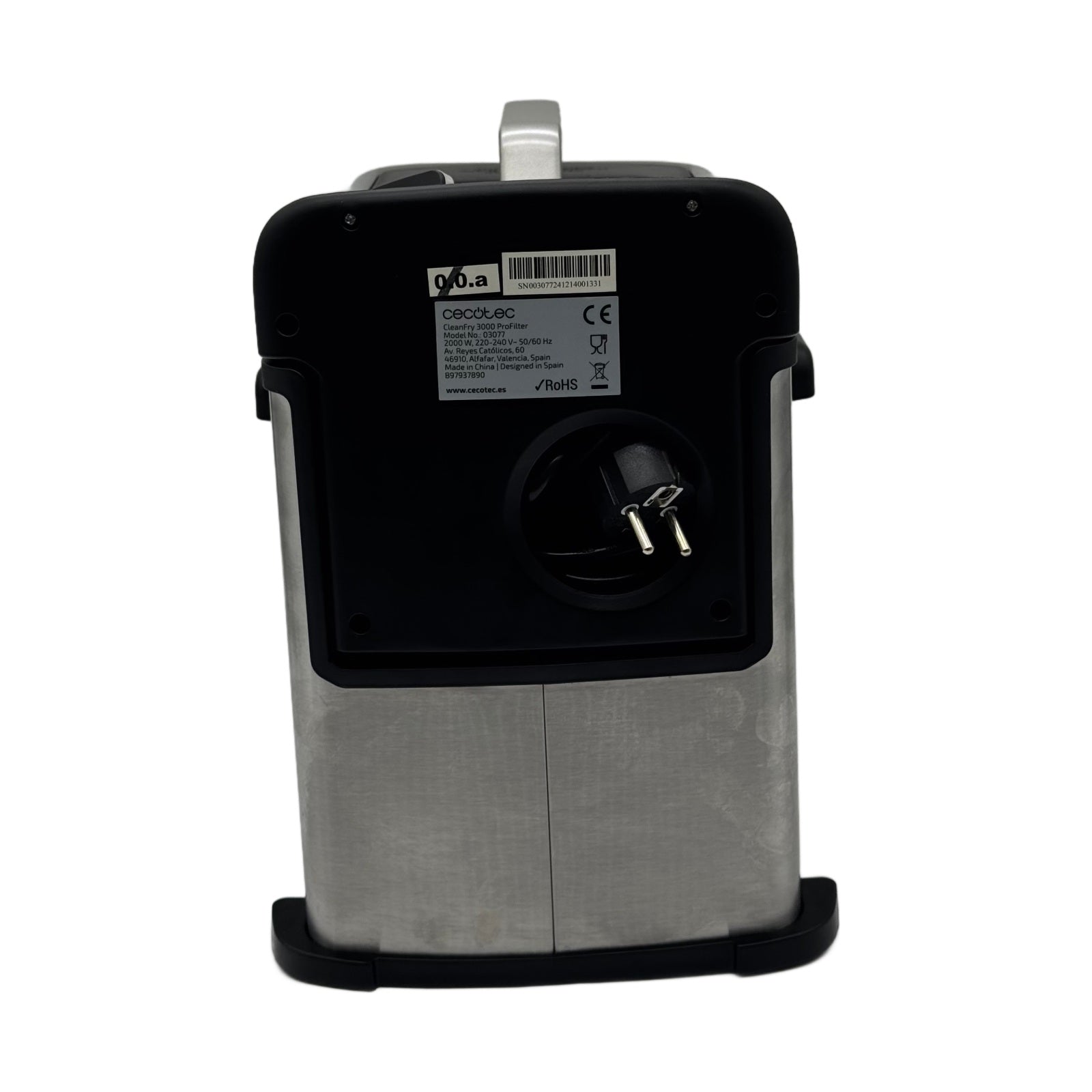 Cecotec CleanFry 3000 ProFilter Elettrodomestico Cecotec CleanFry 3000 ProFilter – Friggitrice elettrica 3 L in acciaio inox