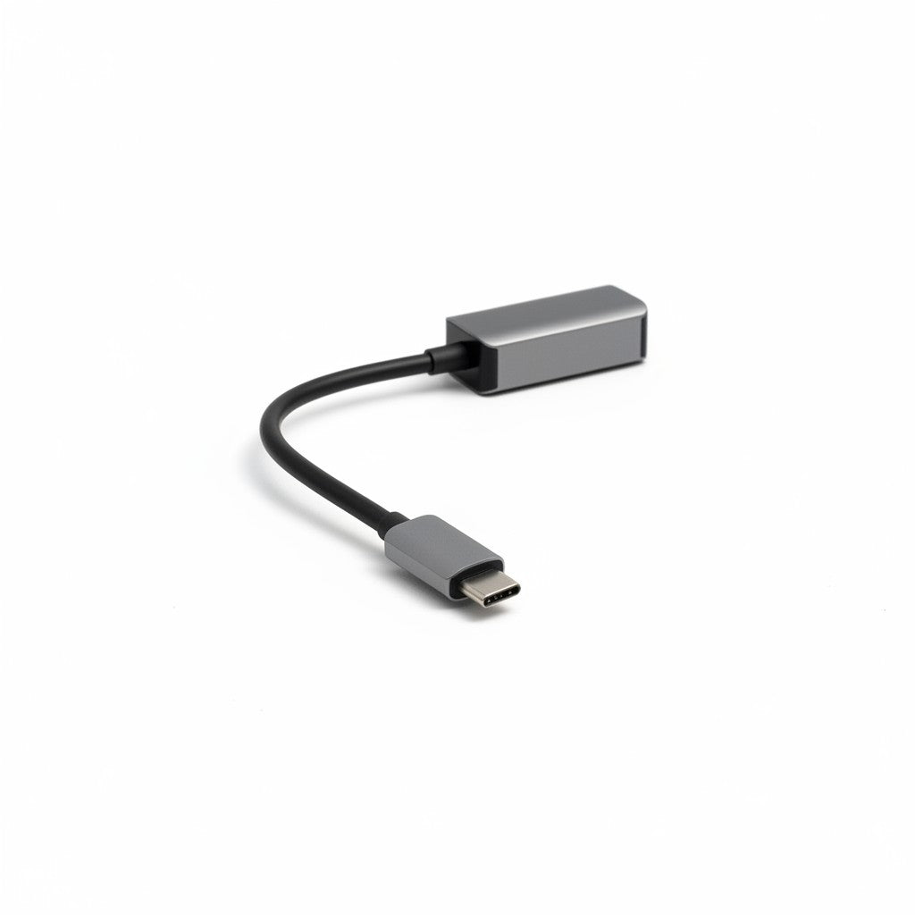 Adattatore Mr Bob - Home & Tech Utility USB-C a Ethernet RJ45 in alluminio grigio per notebook e tablet
