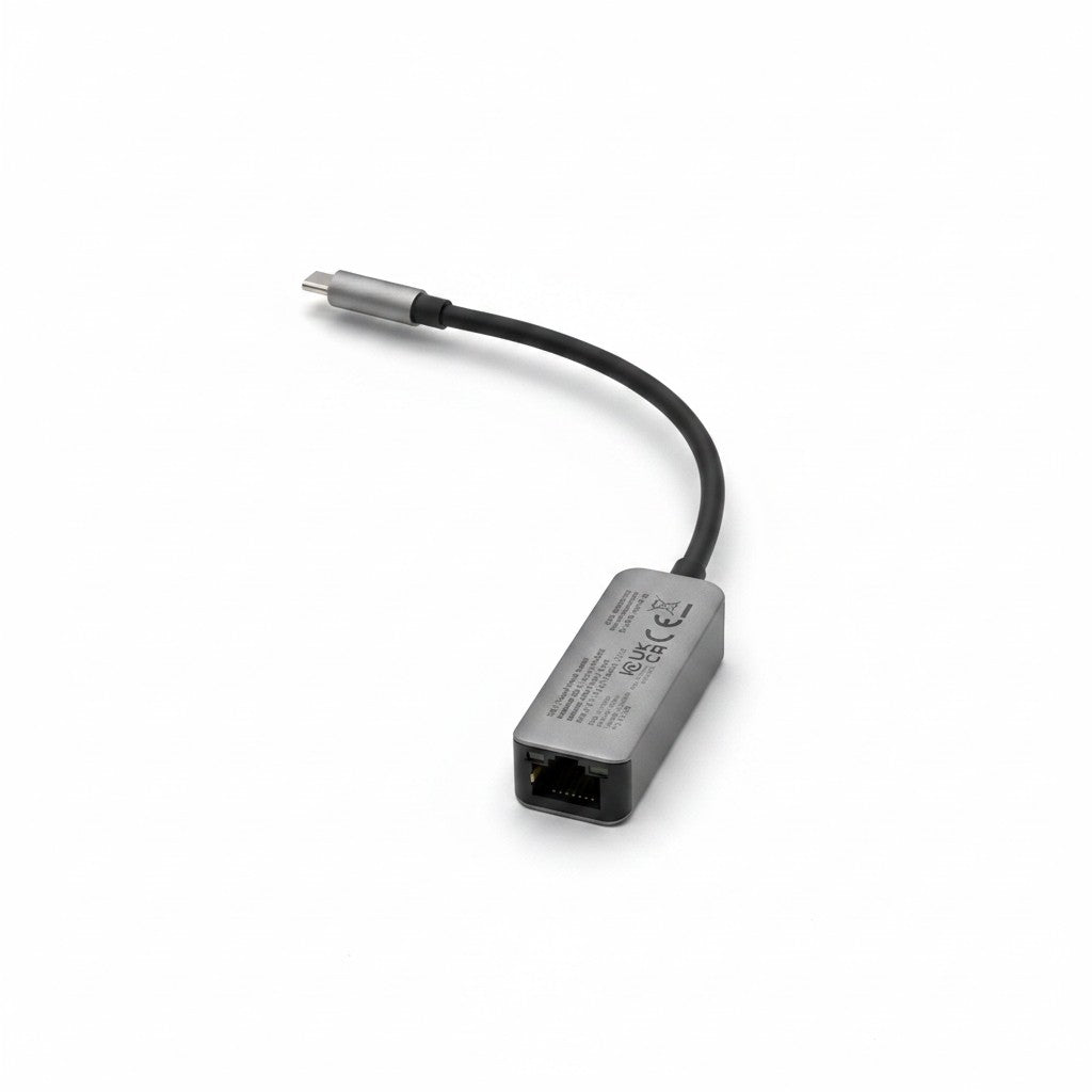 Adattatore Mr Bob - Home & Tech Utility USB-C a Gigabit Ethernet RJ45 in alluminio grigio per notebook e tablet