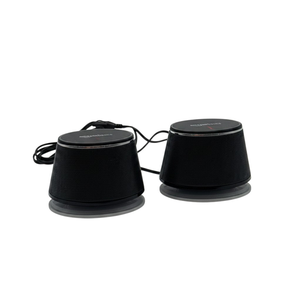 Altoparlanti stereo 2.0 neri Mr Bob - Home & Tech Utility con alimentazione USB e connessione AUX per PC