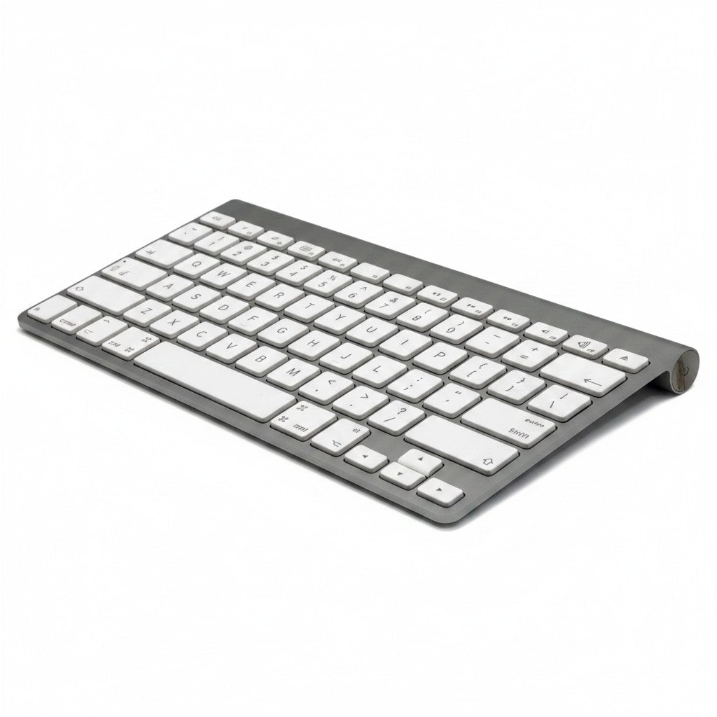 Tastiera wireless Mr Bob - Home & Tech Utility Apple Magic Keyboard con tasti bianchi e profilo in alluminio grigio