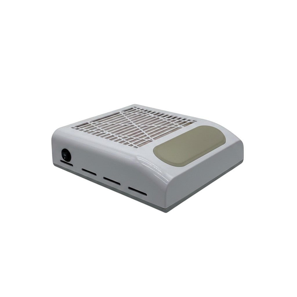 Aspiratore da tavolo Mr Bob - Home & Tech Utility bianco per polveri di unghie con griglia di protezione e interruttore