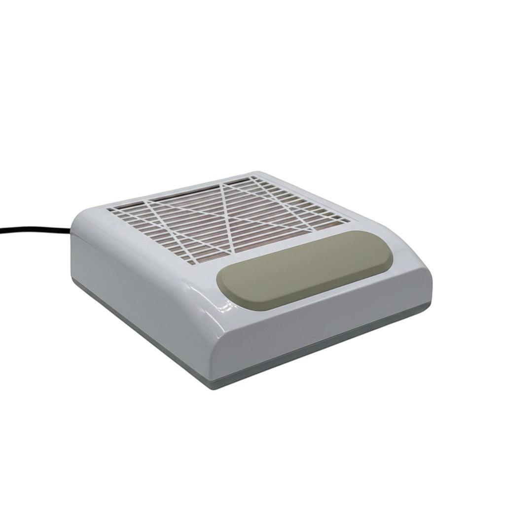 Aspiratore da tavolo Mr Bob - Home & Tech Utility bianco per polveri di unghie con poggia polsi integrato