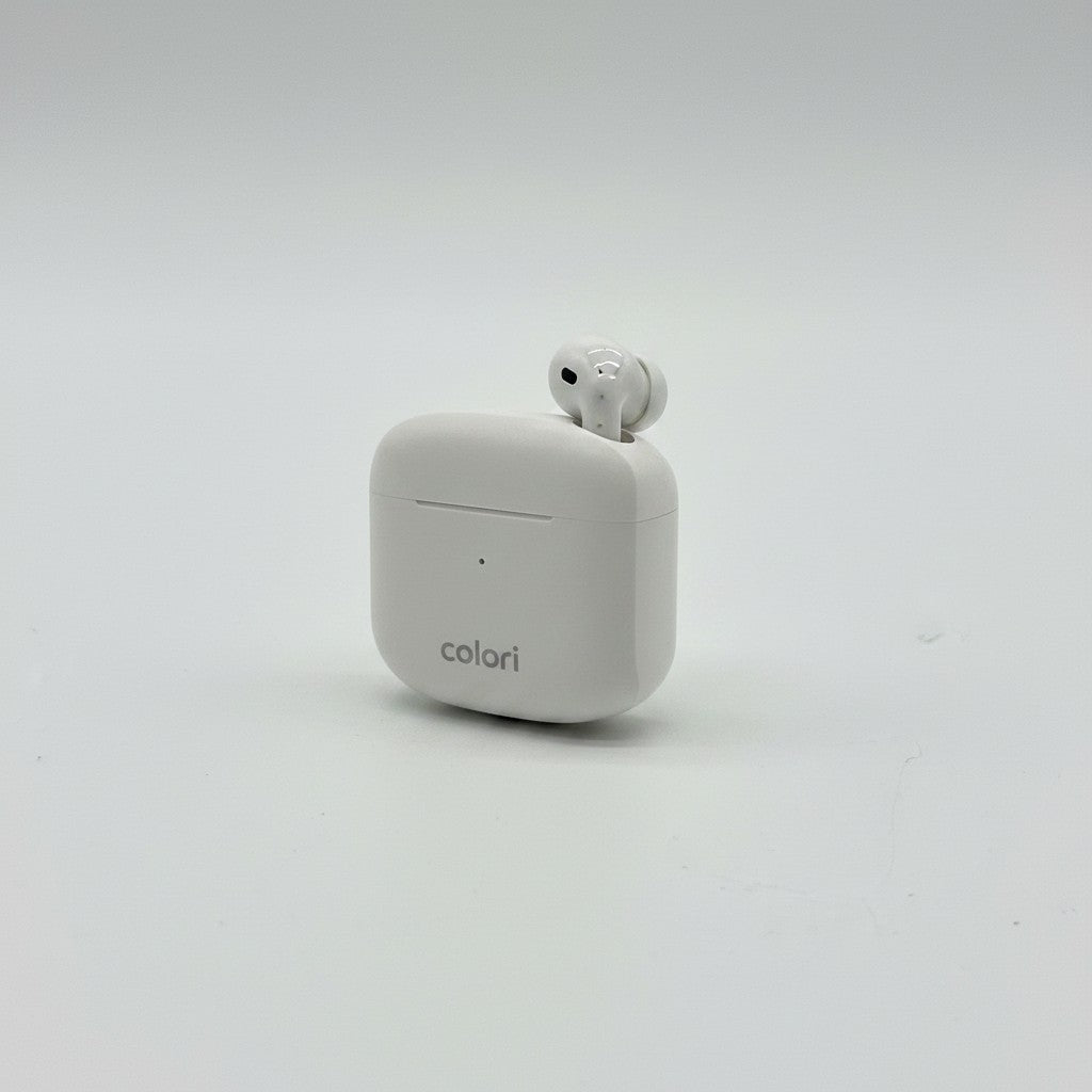 Auricolari wireless bianchi Music Sound Swag di Mr Bob - Home & Tech Utility con custodia di ricarica compatta