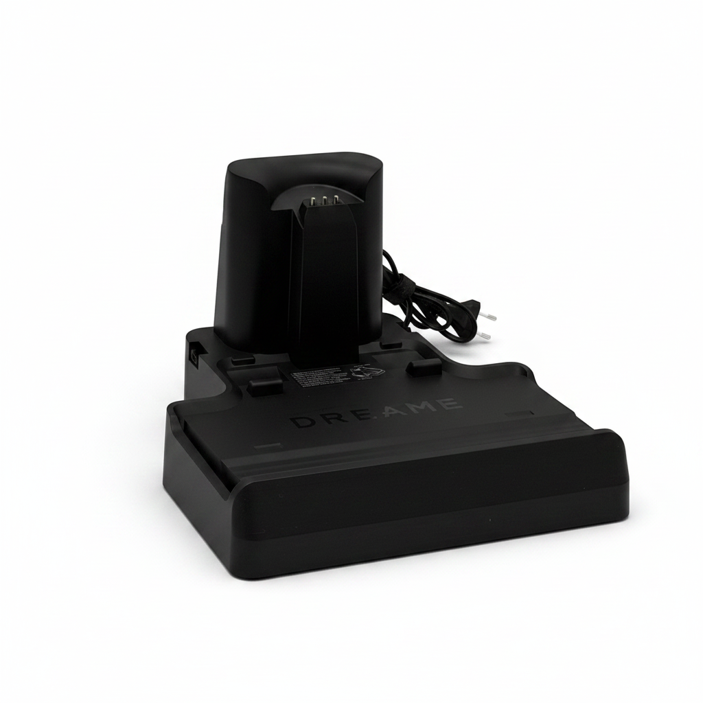 Base di ricarica nera per aspirapolvere Dreame H12 Pro di Mr Bob - Home & Tech Utility con cavo di alimentazione