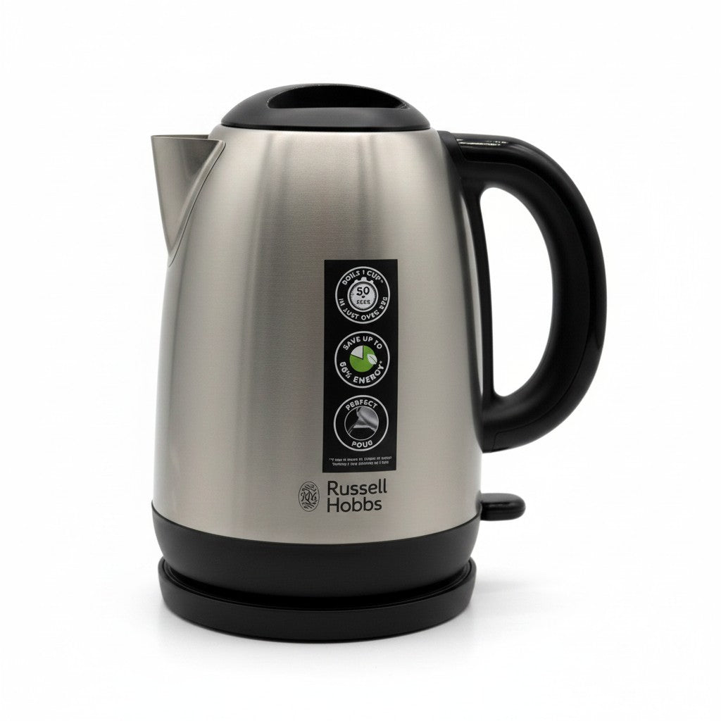 Bollitore elettrico Mr Bob - Home & Tech Utility Russell Hobbs Adventure in acciaio inox satinato da 1,7 litri