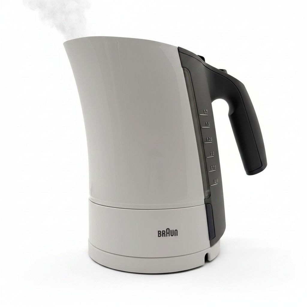 Bollitore elettrico Mr Bob - Home & Tech Utility Braun Multiquick 3 bianco da 1,7 litri con vapore in uscita