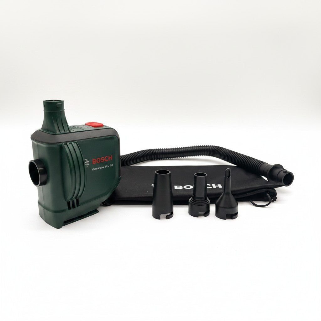Compressore a batteria Mr Bob - Home & Tech Utility Bosch EasyInflate 18V-500 con ugelli e custodia nera