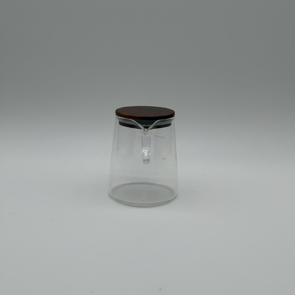 Brocca Mr Bob - Home & Tech Utility in vetro borosilicato con coperchio in bambù e filtro integrato per bevande