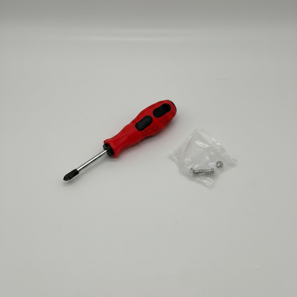 Cacciavite Mr Bob - Home & Tech Utility con manico ergonomico rosso e nero e set di viti incluso