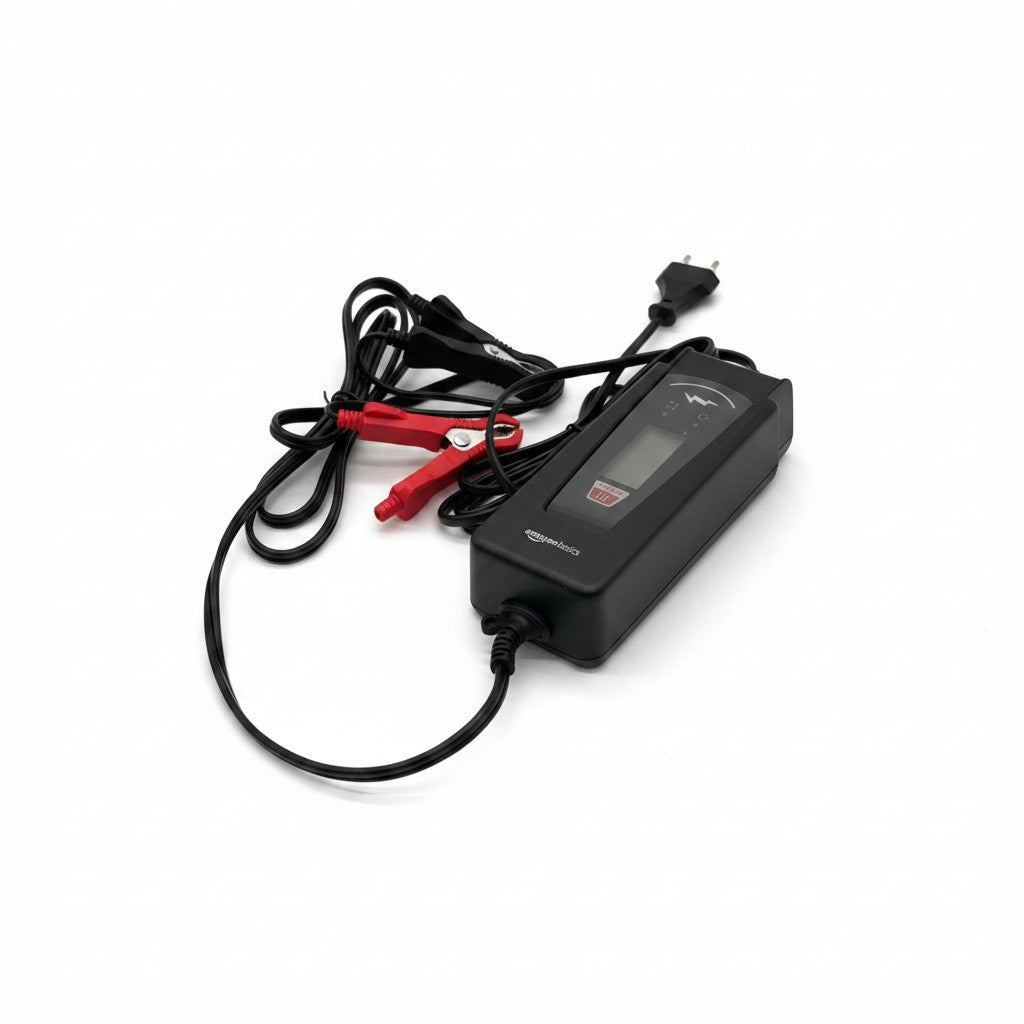 Caricabatterie intelligente Mr Bob - Home & Tech Utility 6V/12V nero con pinze e display digitale per auto
