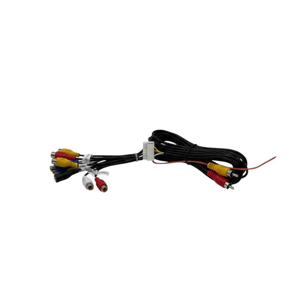 Cavo adattatore RCA multifunzione per autoradio Mr Bob - Home & Tech Utility con connettori colorati e cablaggio nero