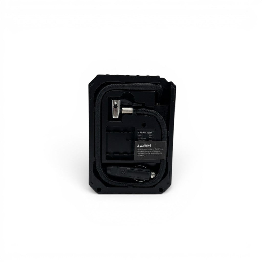 Compressore aria portatile Mr Bob - Home & Tech Utility 12V con tubo e spina accendisigari in custodia nera