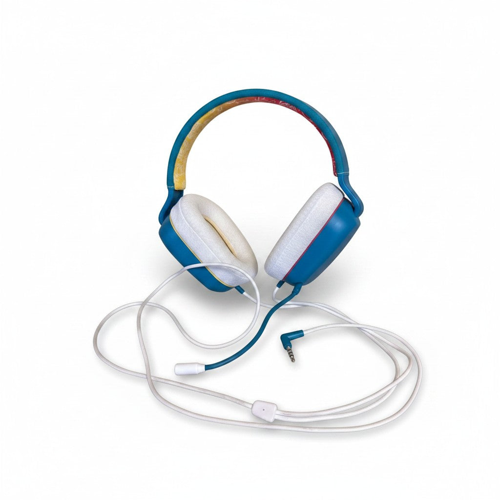 Cuffie stereo cablate Mr Bob - Home & Tech Utility PowerA Fortnite Llambro blu con padiglioni bianchi e jack 3,5 mm