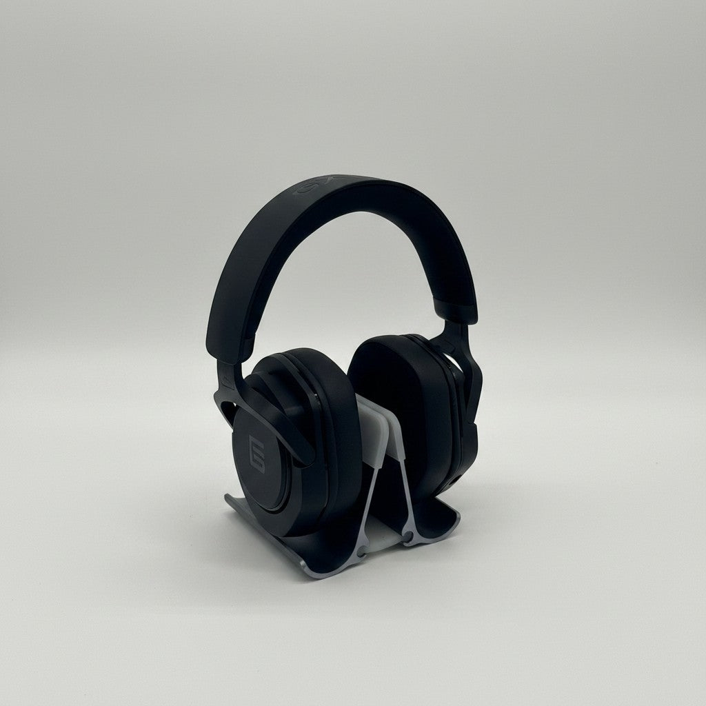Cuffie gaming over-ear Mr Bob - Home & Tech Utility GXTrust 1492 Ravox nere con archetto imbottito su supporto