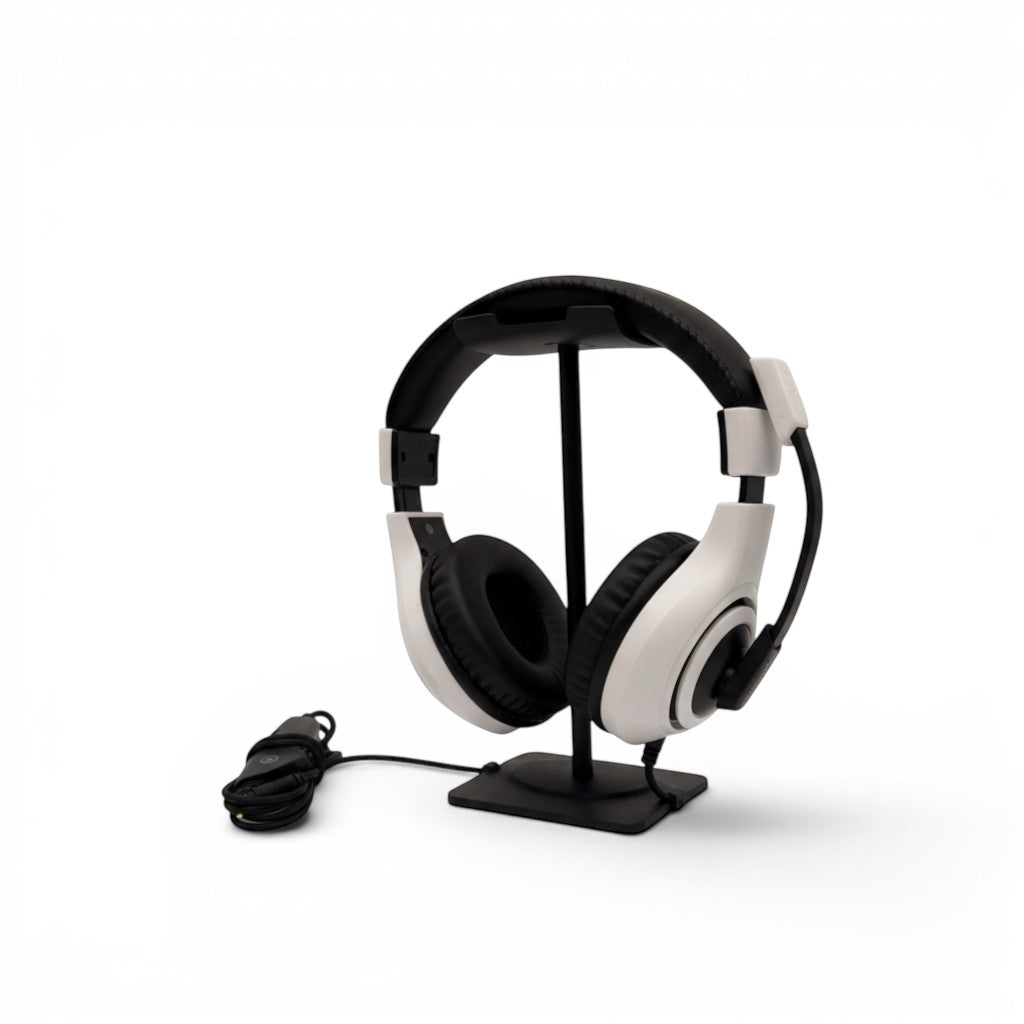 Cuffie stereo Mr Bob - Home & Tech Utility bianche per PS5 con microfono e cavo jack 3,5 mm su supporto