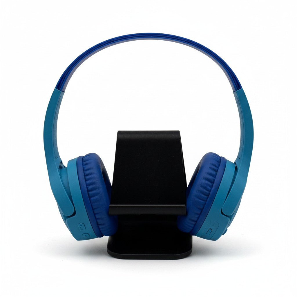 Cuffie wireless blu Belkin SoundForm Mini per bambini con padiglioni morbidi, vendute da Mr Bob - Home & Tech Utility