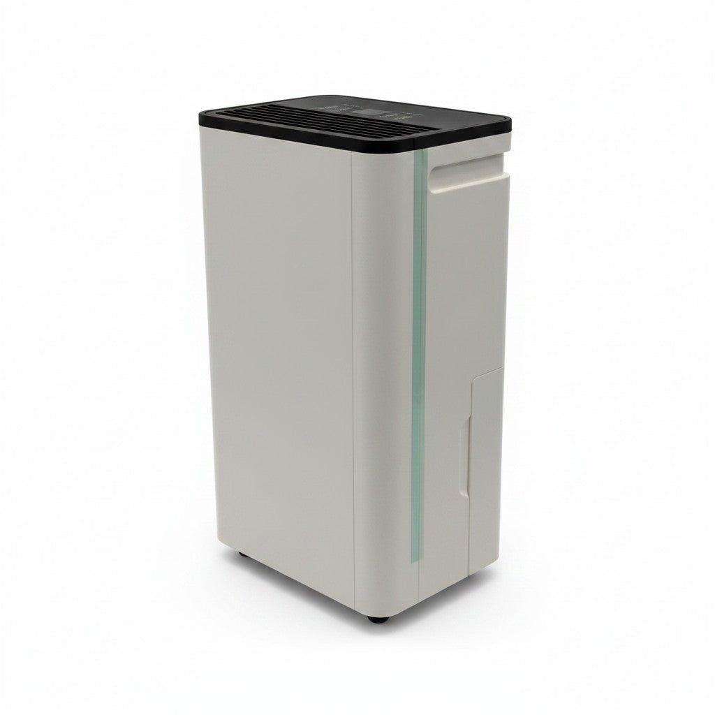 Deumidificatore bianco Mr Bob - Home & Tech Utility con design compatto, ideale per ambienti fino a 30 metri quadrati.