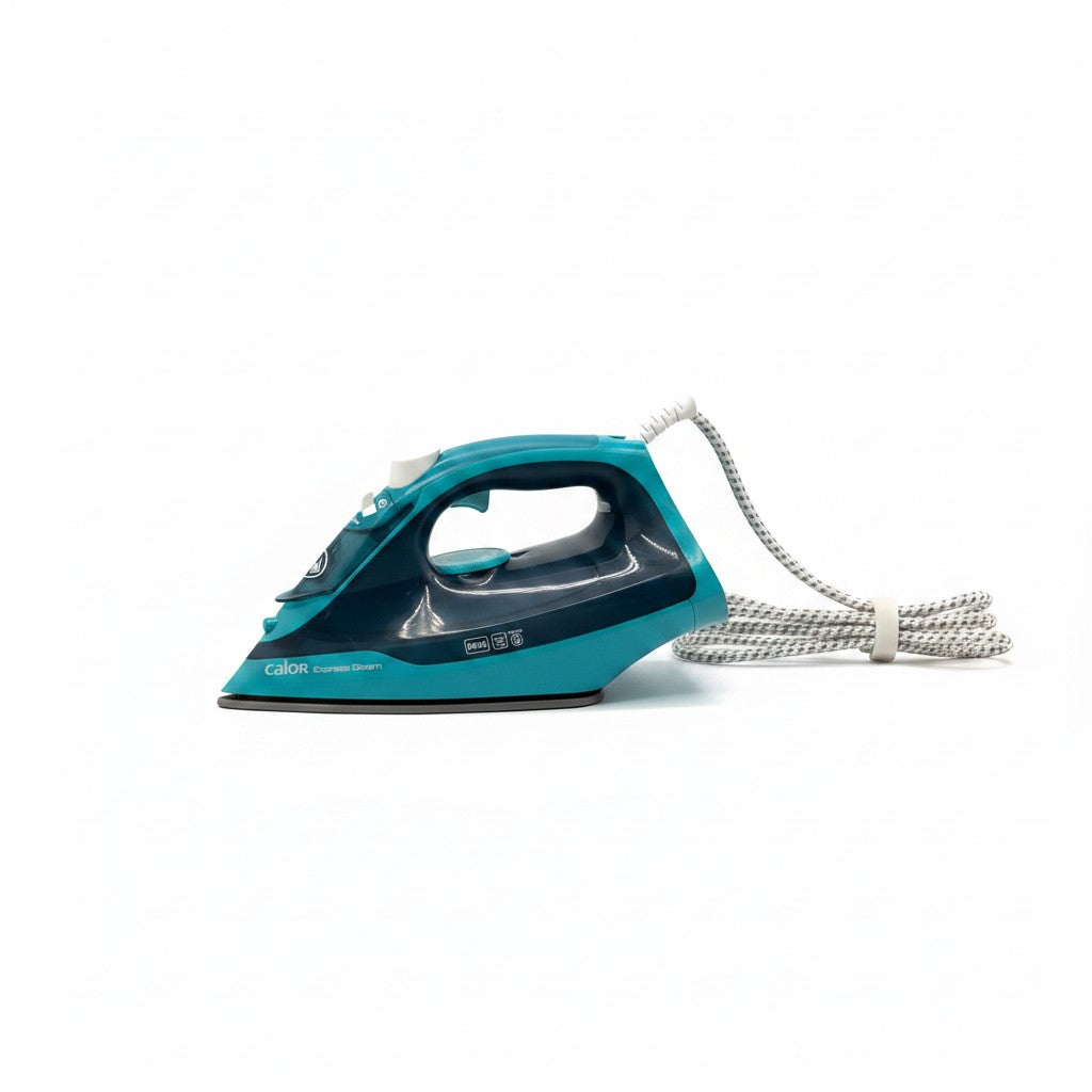 Ferro da stiro a vapore Mr Bob - Home & Tech Utility Calor Express 2400W blu con suola in ceramica