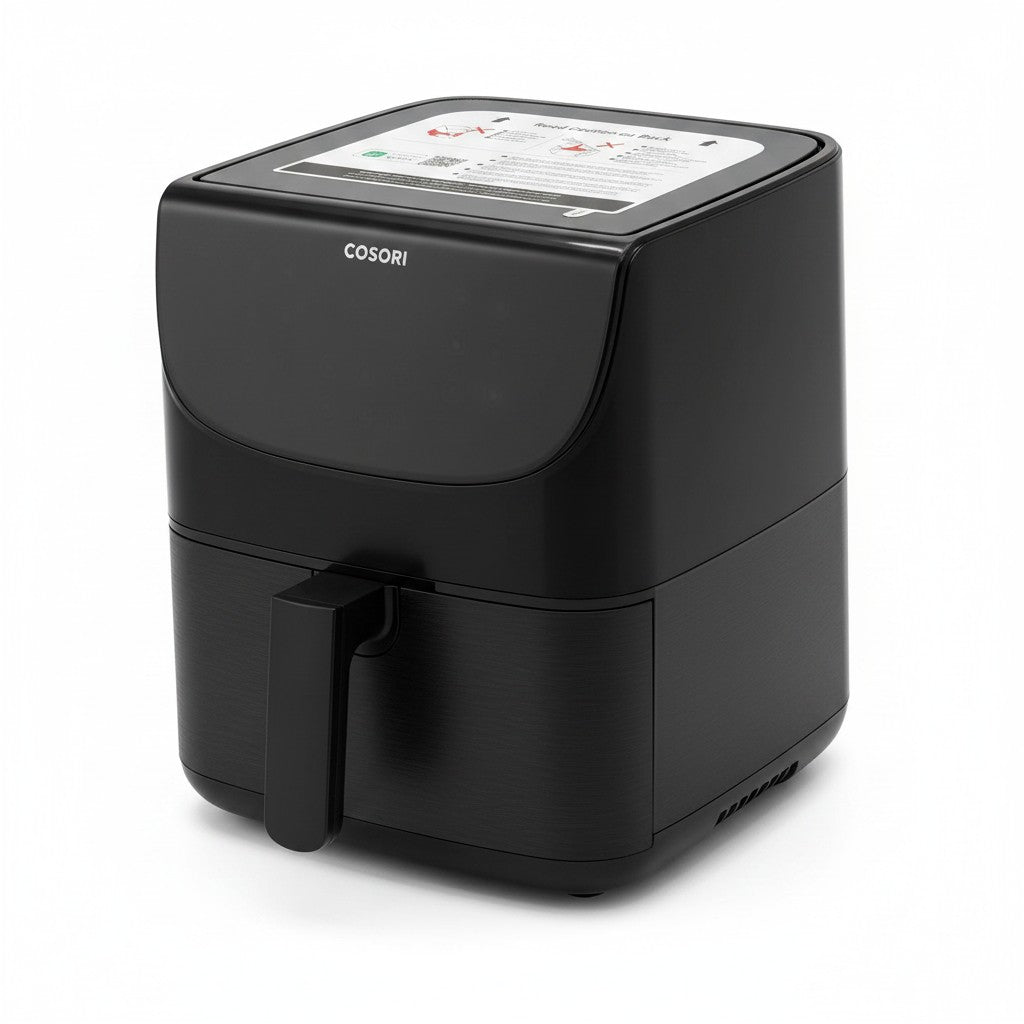 Friggitrice ad aria nera Cosori CP158-AF da 5,7 litri di Mr Bob - Home & Tech Utility con pannello di controllo touch