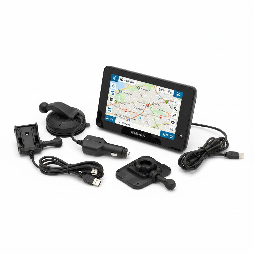 Navigatore GPS Garmin Camper 890 da 8 pollici con accessori di montaggio e cavi, offerto da Mr Bob - Home & Tech Utility