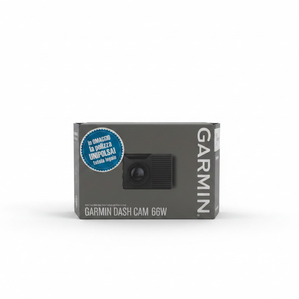 Confezione della telecamera per auto Garmin Dash Cam 66W venduta da Mr Bob - Home & Tech Utility