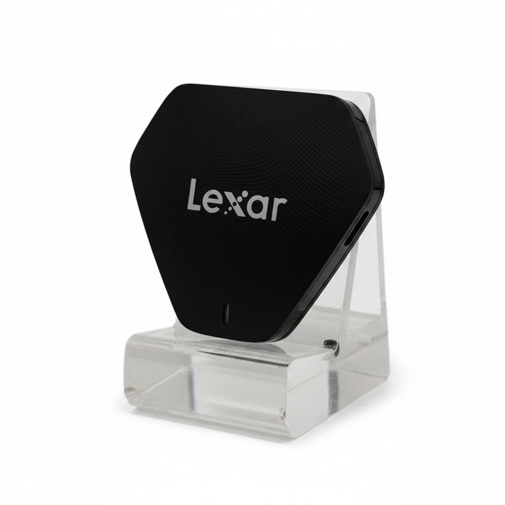 Lettore schede Mr Bob - Home & Tech Utility Lexar 3-in-1 nero per SD, microSD e CompactFlash su supporto trasparente
