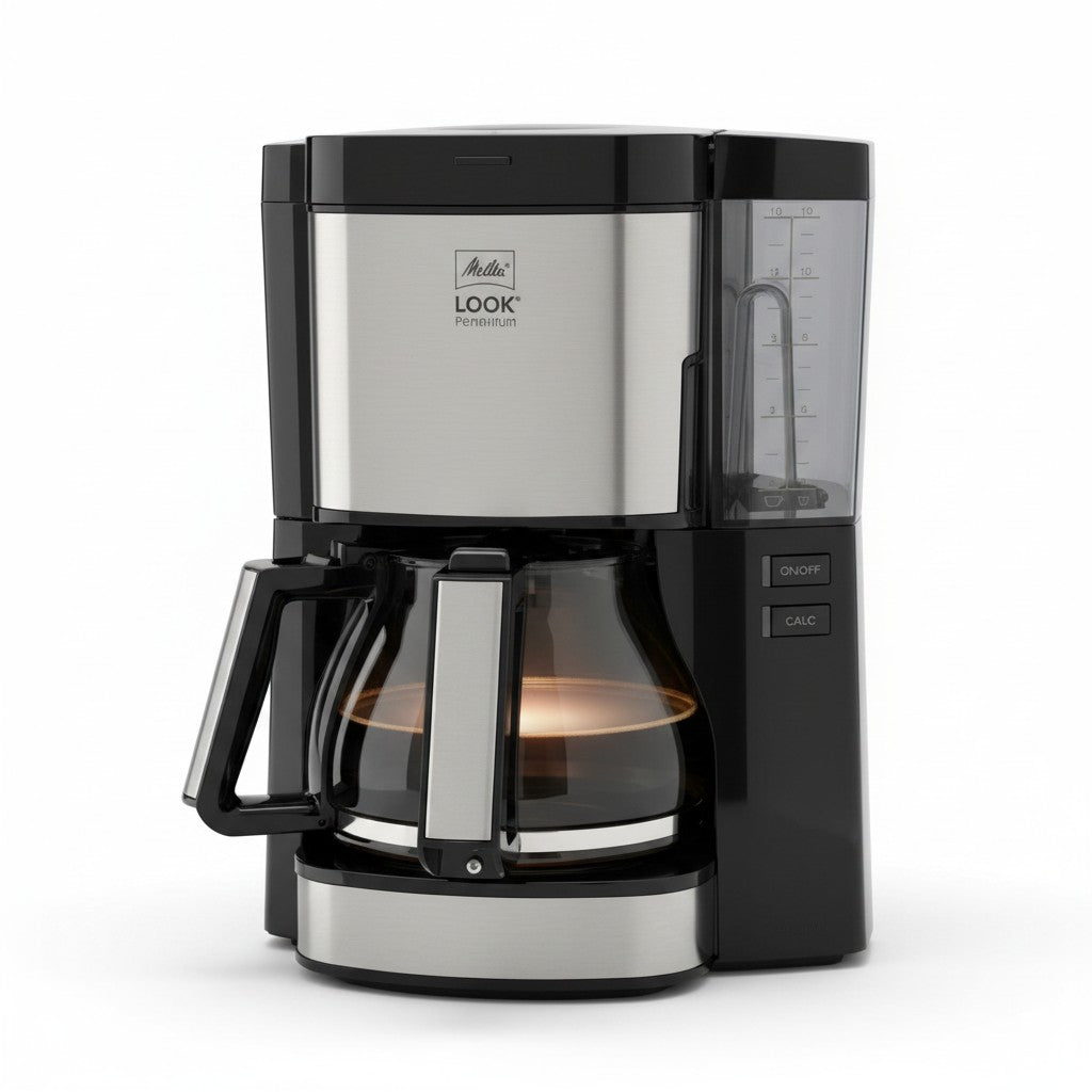 Macchina da caffè a filtro Mr Bob - Home & Tech Utility Melitta Look V Perfection nera con caraffa in vetro da 1,25 L