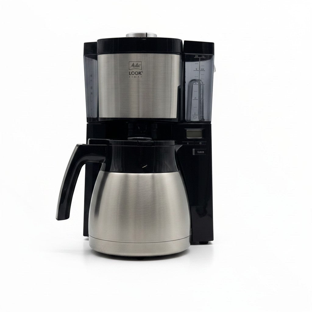 Macchina da caffè a filtro Mr Bob - Home & Tech Utility Melitta Look Therm Timer nera con caraffa termica in acciaio
