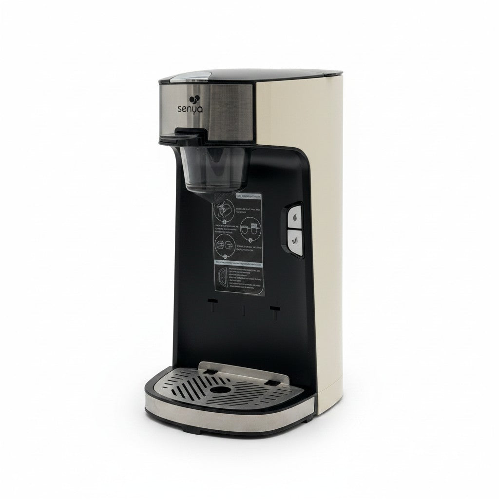 Macchina per tè Senya SYBF-CM013-C Mr Bob - Home & Tech Utility in acciaio inox color crema con design compatto