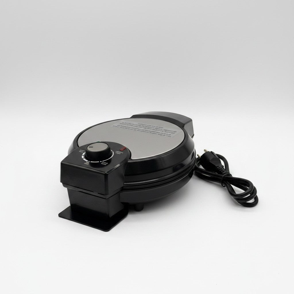 Mr Bob - Home & Tech Utility macchina per waffle Clatronic WA 3492 nera con piastra rotonda e controllo temperatura