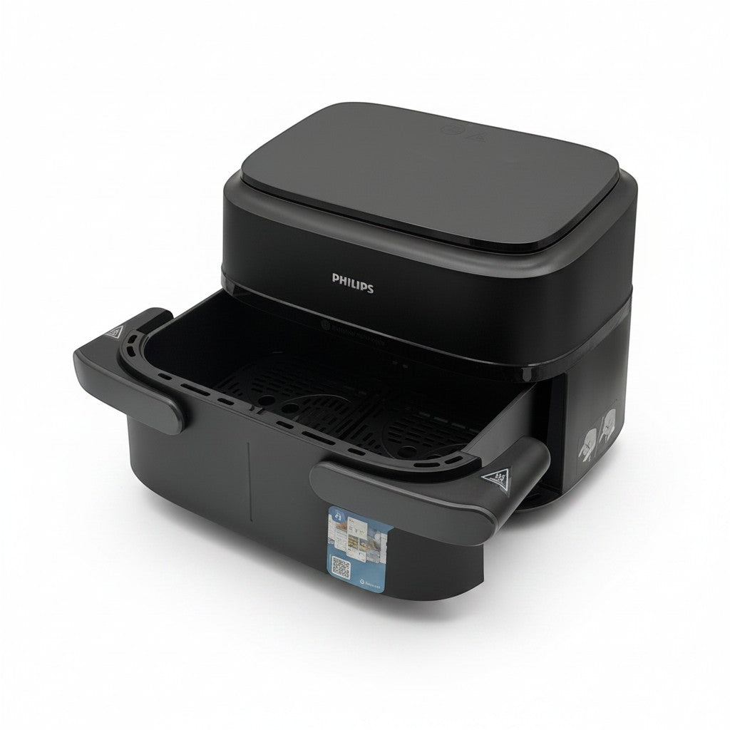 Friggitrice ad aria Mr Bob - Home & Tech Utility Philips Airfryer 1000 Series nera con cestello flessibile da 7,1 L