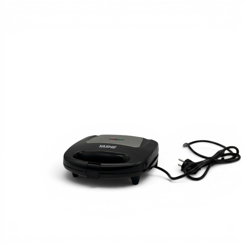 Piastra per waffle Mr Bob - Home & Tech Utility nera da 750W con piastre antiaderenti e spie luminose