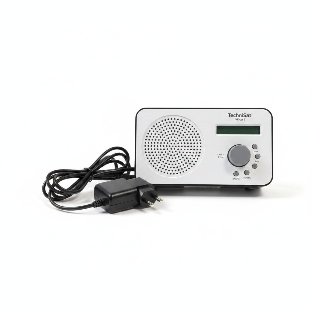 Radio portatile Mr Bob - Home & Tech Utility TechniSat VIOLA 2 DAB+ FM bianca con display digitale e alimentatore