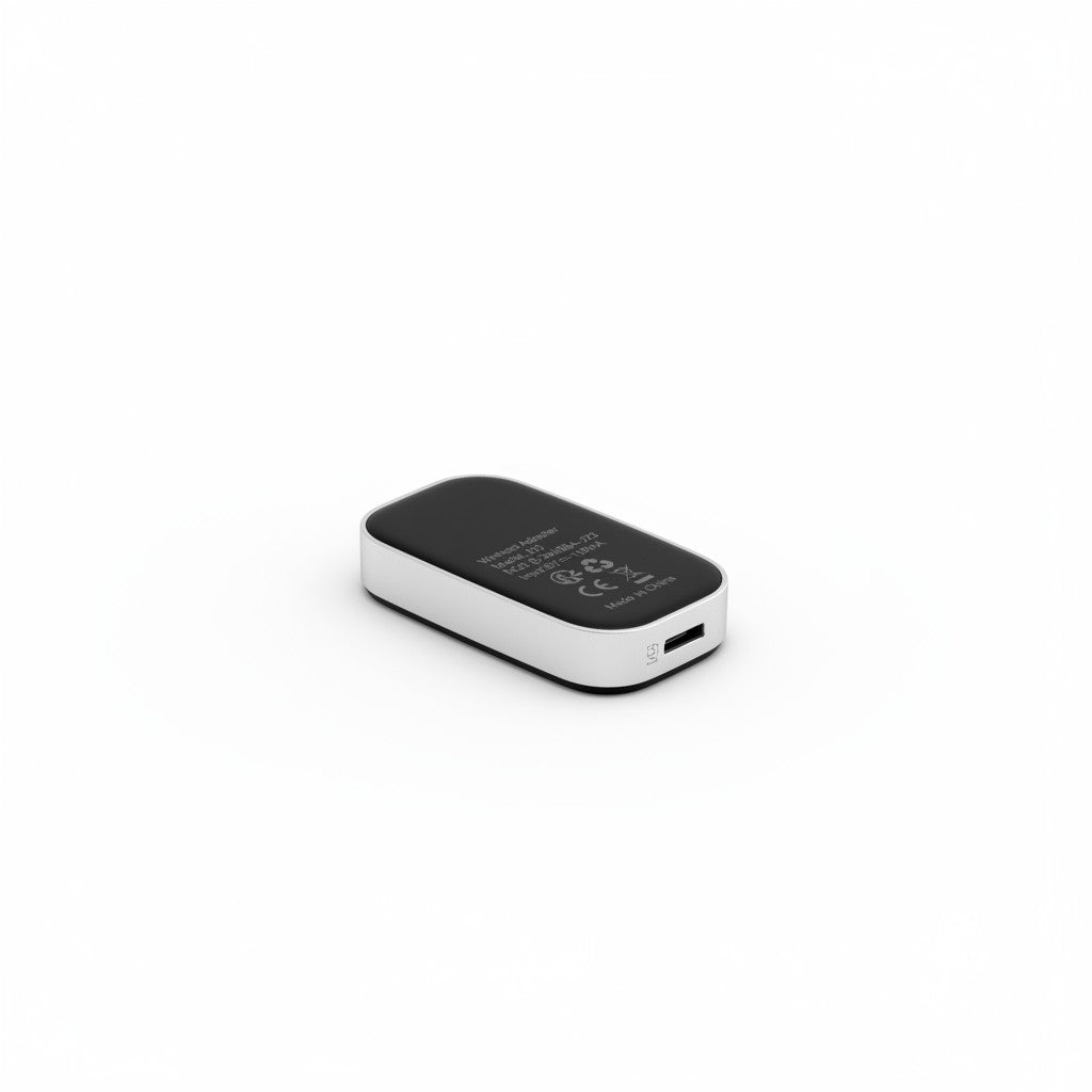 Ricevitore Bluetooth 5.0 GlasFlength Mr Bob - Home & Tech Utility con jack 3,5 mm, compatto, nero e bianco.