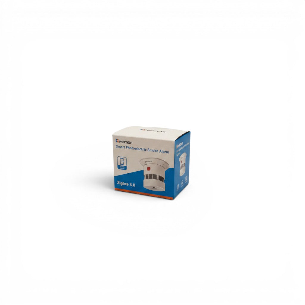 Confezione del rilevatore di fumo fotoelettrico Mr Bob - Home & Tech Utility HEIMAN HS1SA-E Zigbee 3.0 bianco