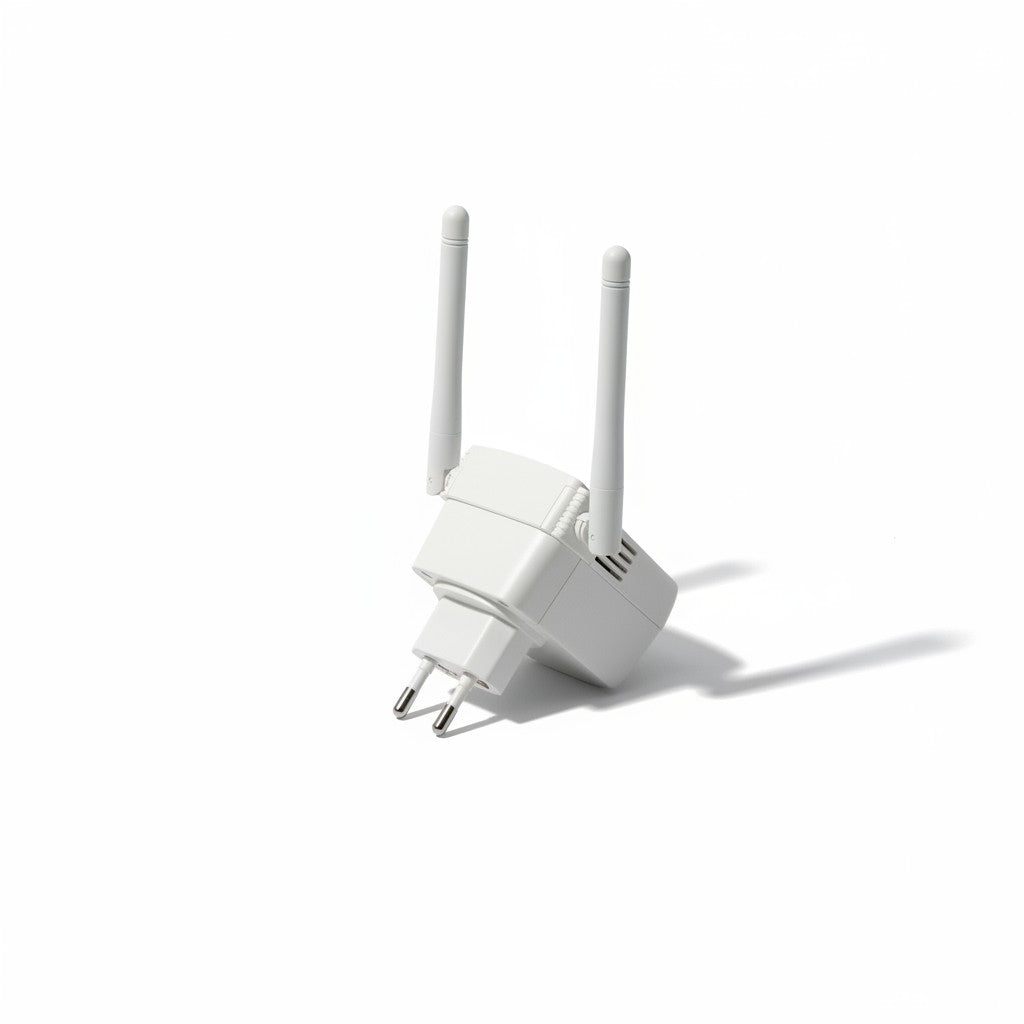 Ripetitore Wi-Fi bianco Mr Bob - Home & Tech Utility con due antenne esterne per estendere il segnale wireless