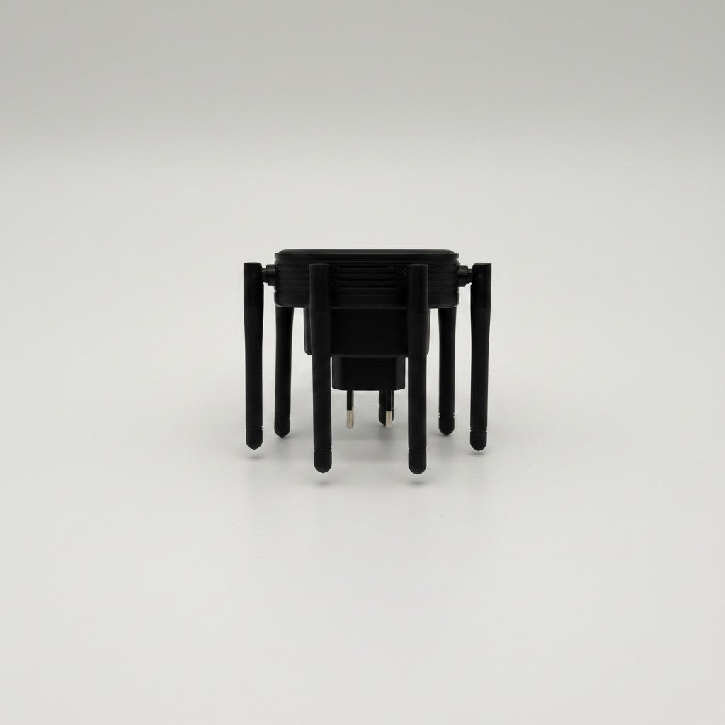 Ripetitore WiFi Mr Bob - Home & Tech Utility nero con 6 antenne esterne e 2 porte LAN per estendere la rete domestica