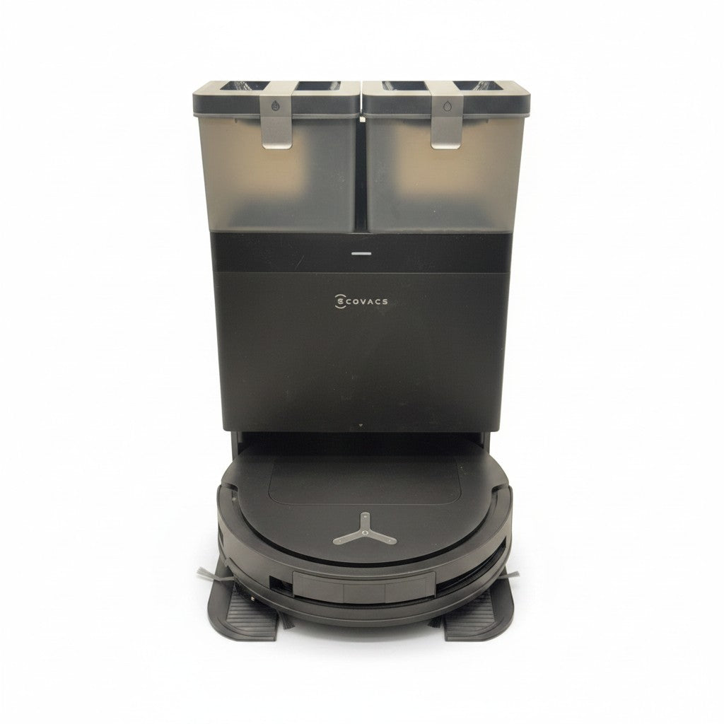 Robot aspirapolvere e lavapavimenti Mr Bob - Home & Tech Utility ECOVACS DEEBOT T50 Omni con stazione di ricarica nera