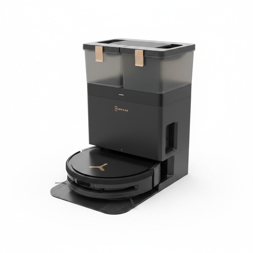 Robot aspirapolvere e lavapavimenti Mr Bob - Home & Tech Utility ECOVACS DEEBOT X8 PRO Omni nero con stazione di ricarica
