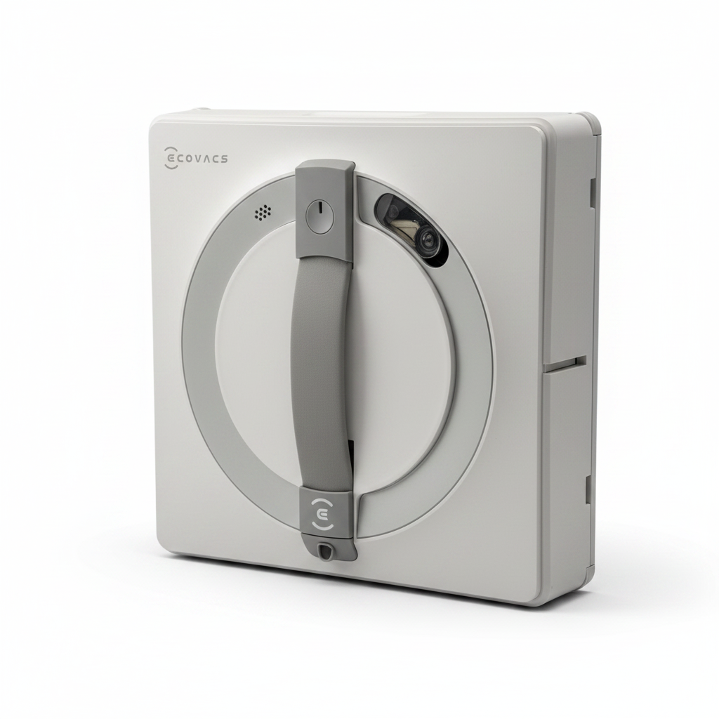 Robot lavavetri Mr Bob - Home & Tech Utility ECOVACS WINBOT W2 PRO bianco con maniglia centrale e design quadrato