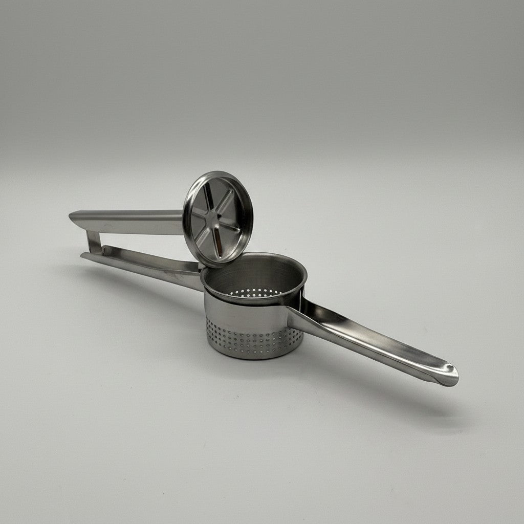 Schiacciapatate manuale Mr Bob - Home & Tech Utility in acciaio inox con manici ergonomici per purè omogeneo