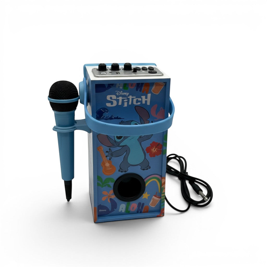 Speaker Bluetooth portatile Mr Bob - Home & Tech Utility a tema Disney Stitch azzurro con microfono e luci LED