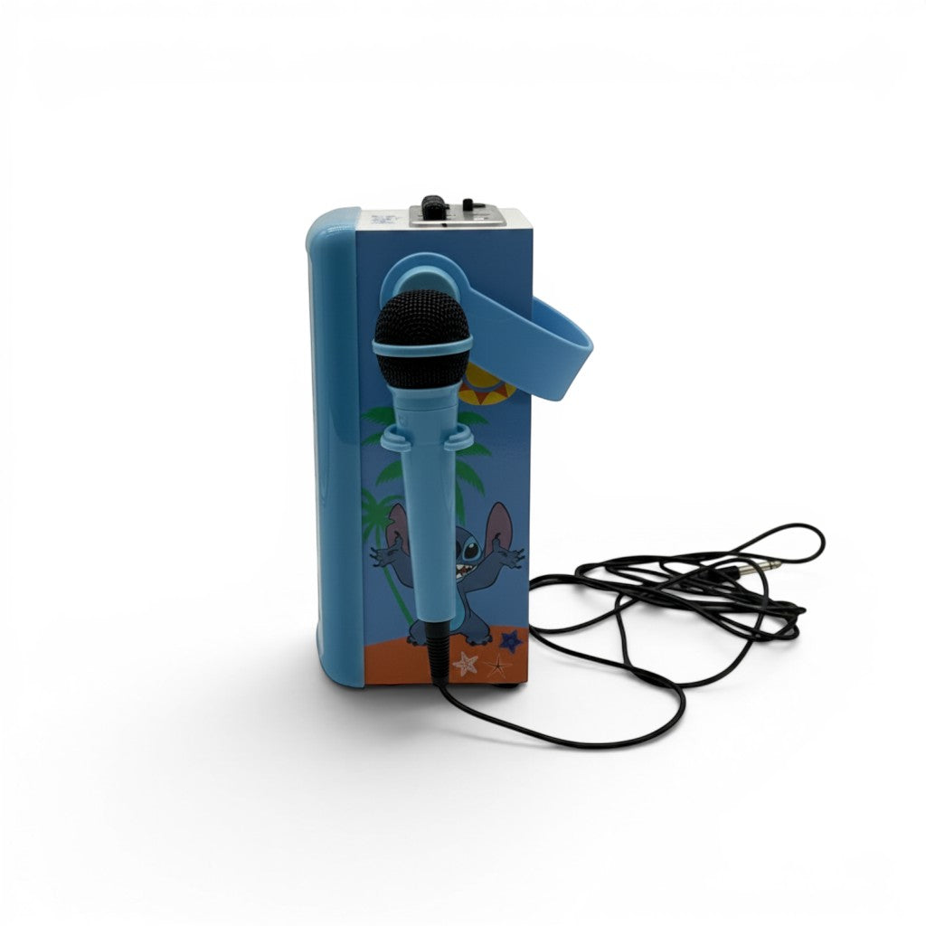 Speaker Bluetooth portatile Mr Bob - Home & Tech Utility a tema Disney Stitch con microfono e luci multicolore