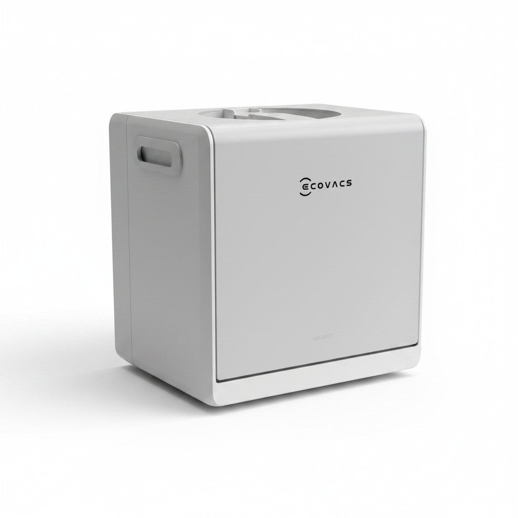 Stazione multifunzione Mr Bob - Home & Tech Utility per robot lavavetri ECOVACS WINBOT W2S Omni di colore grigio chiaro
