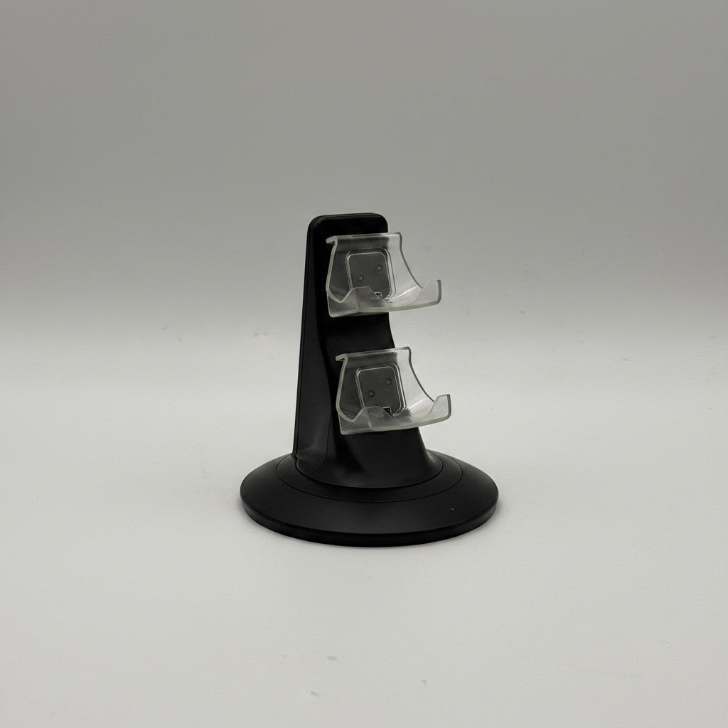 Stazione di ricarica Mr Bob - Home & Tech Utility per due controller PS4, design compatto in plastica nera
