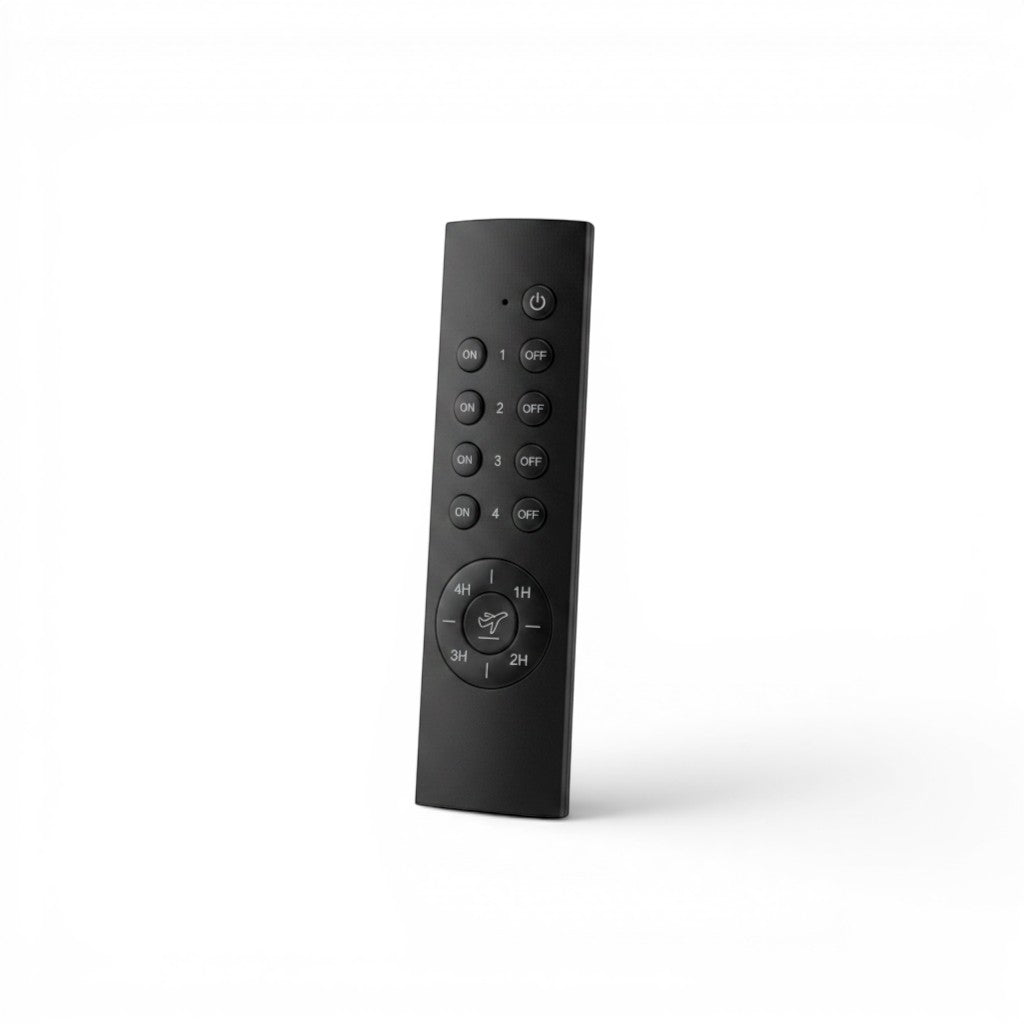 Telecomando nero Mr Bob - Home & Tech Utility per set di prese REV Comfort con tasti di accensione e timer
