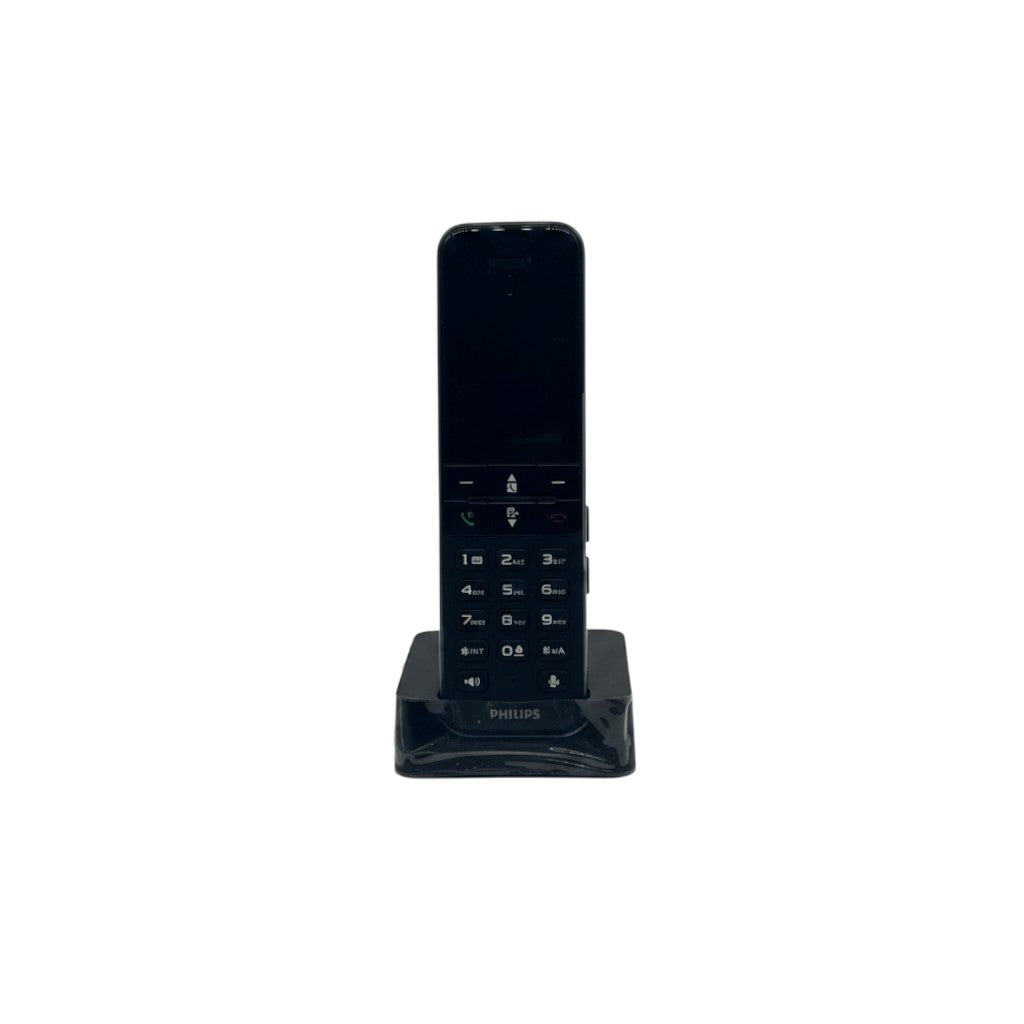 Telefono cordless Mr Bob - Home & Tech Utility Philips D4701B nero con display 1,8 pollici e base di ricarica