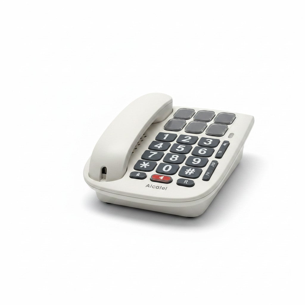 Telefono fisso Mr Bob - Home & Tech Utility Alcatel TMAX 10 bianco con tasti grandi e vivavoce per anziani