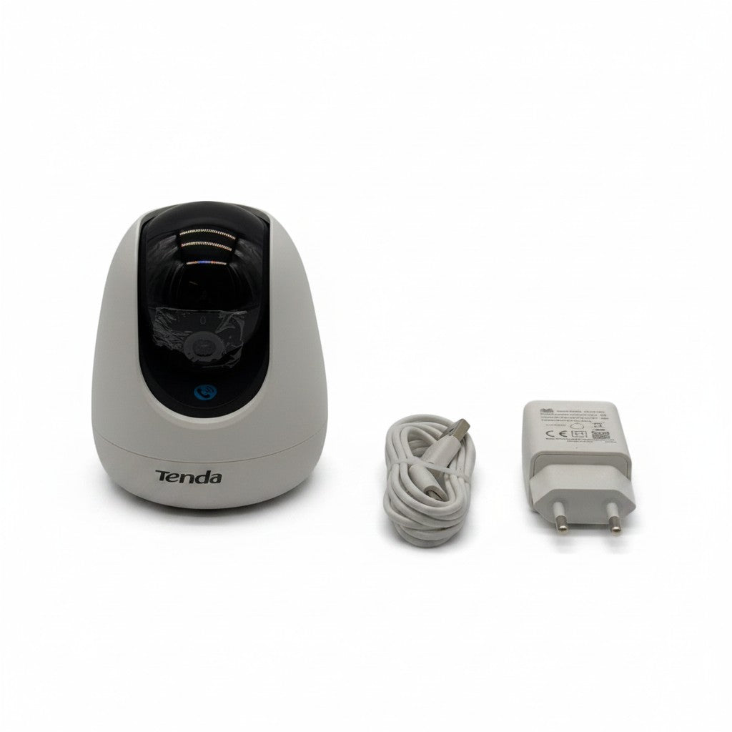 Telecamera IP da interno Mr Bob - Home & Tech Utility Tenda CP3 Pro 2K bianca con cavo e alimentatore